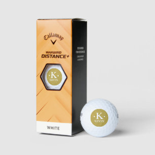 Personalisiertes 1-Buchstaben-Monogramm-Ochelgelb Golfball