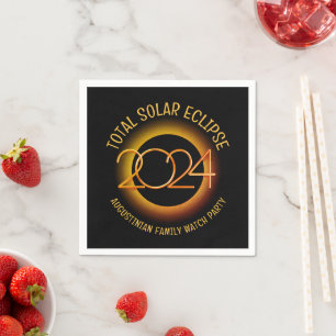 Personalisiertes 2024 GESAMTSOLAR ECLIPSE-Papier Serviette