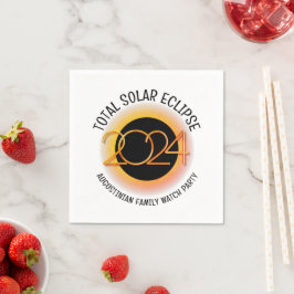 Personalisiertes 2024 GESAMTSOLAR ECLIPSE-Papier Serviette