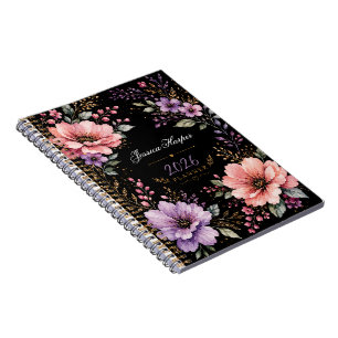 Personalisiertes 2026 Florales Planernotizbuch  Notizblock