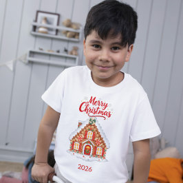 Personalisiertes 2026 Weihnachtshaus Kinder T-Shir Kleinkind T-shirt