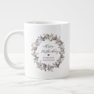 Personalisiertes 21. Geburtstagsgeschenk Lila Lila Jumbo-Tasse