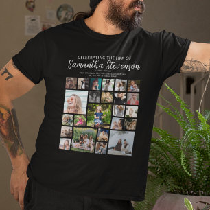 Personalisiertes 24-Foto-Collage-Gedenkshirt T-Shirt