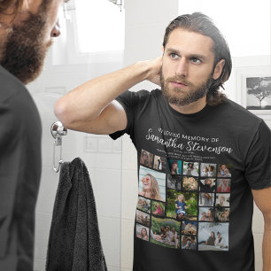 Personalisiertes 24-Foto-Collage-Gedenkshirt T-Shirt