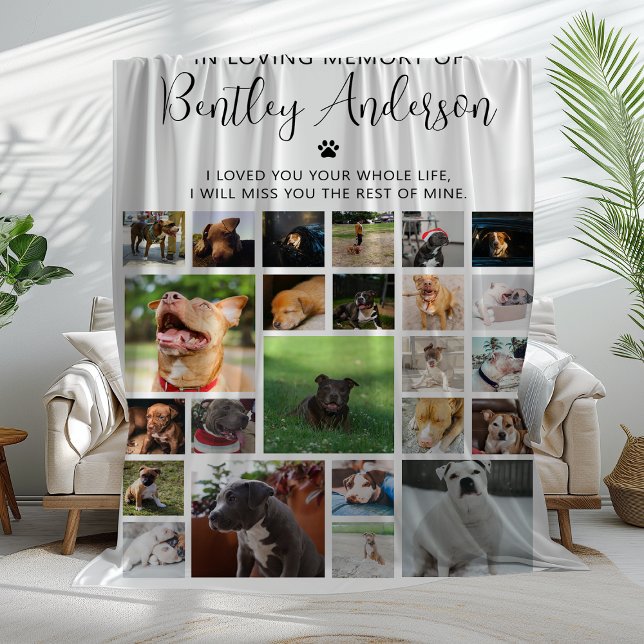 Personalisiertes 24-Foto-Pet-Memorial Fleecedecke (Von Creator hochgeladen)