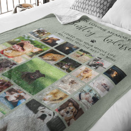 Personalisiertes 24-Foto-Pet-Memorial Fleecedecke