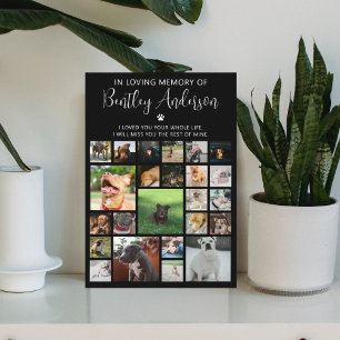 Personalisiertes 24-Foto-Pet-Memorial Fotoplatte