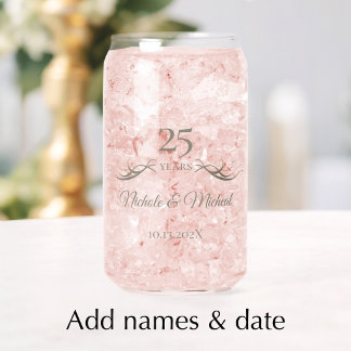 Personalisiertes 25. Jubiläums-Andenken individuel Dosenglas