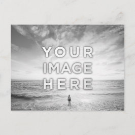 Personalisiertes 2-Foto-Schwarzweiß Postkarte