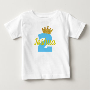 Personalisiertes 2. Geburtstag Crown Boy's Shirt