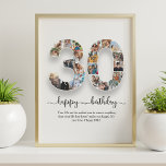 Personalisiertes 30. Geburtstagsfoto Collage Poste Poster<br><div class="desc">Personalisierte 30. Geburtstagskollektion für Eltern Mama Vater Bestie,  Freunde</div>