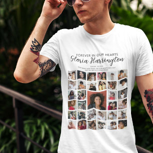 Personalisiertes 33-Foto-Collage-Memorial T-Shirt