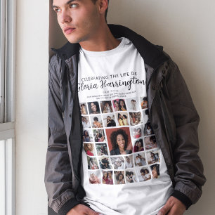 Personalisiertes 33-Foto-Collage-Memorial T-Shirt