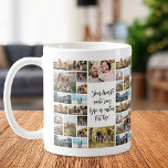 Personalisiertes 34-Foto Collage individuelles Ang Kaffeetasse<br><div class="desc">Erstellen Sie Ihre eigene,  benutzerdefinierte Quote Foto Collage Tasse. Enthält 34 Ihrer Lieblingsbilder und personalisierten Text in moderner Kalligraphie-Typografie. Der Druck wird vorne und hinten wiederholt.</div>