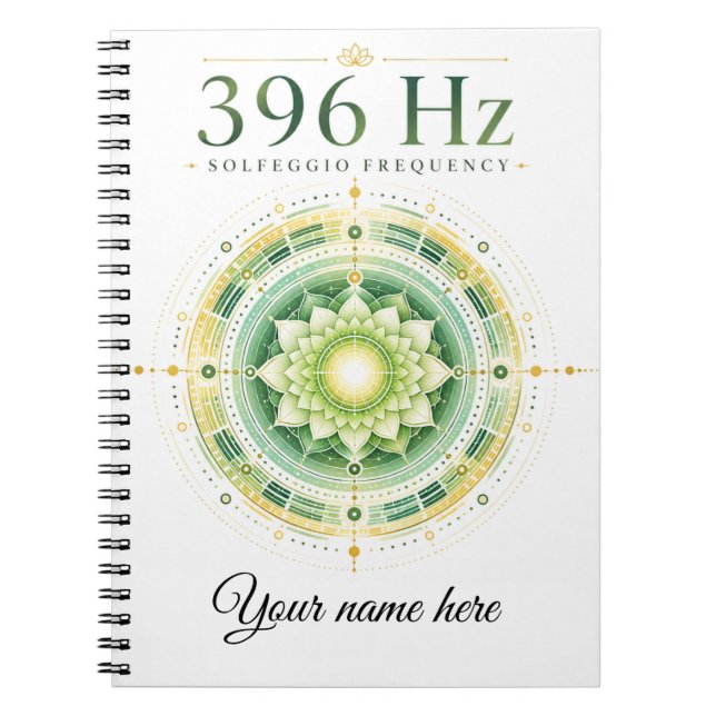 Personalisiertes 396 Hz Solfeggio-Frequenz-Notizbu Notizblock (Vorderseite)