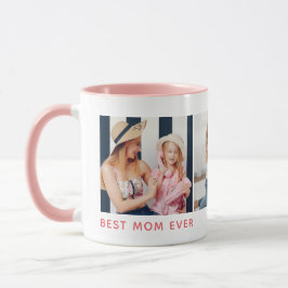 Personalisiertes 3-Foto- "Best Mama Ever" Tasse