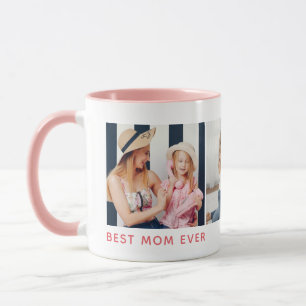 Personalisiertes 3-Foto- "Best Mama Ever" Tasse