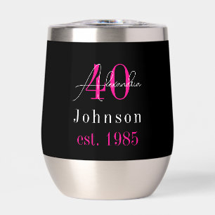Personalisiertes 40. Geburtstag Schwarzes Heissros