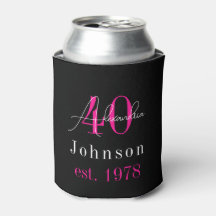 Personalisiertes 40. Geburtstag Schwarzes Heissros
