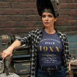 Personalisiertes 40. Geburtstagsseegoldgold für si T-Shirt<br><div class="desc">Personalisierter Geburtstag Gold und weiße Typografie Damen T - Shirt. Passen Sie den Text auf diesem T-Shirt "Geburtstag" mithilfe der bereitgestellten Vorlage einfach an.</div>