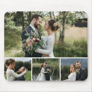 Personalisiertes 4-Foto-Collage-Mauspad Mousepad