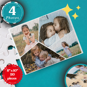 Personalisiertes 4-Foto Collage Puzzle 20,3 cm x