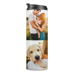 Personalisiertes 4-Foto-Muster für Wärmflaschen Thermosbecher