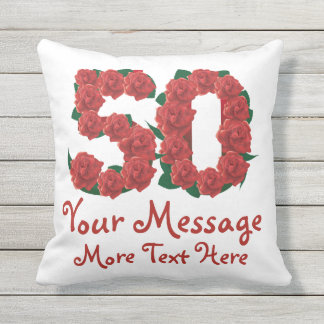 Personalisiertes 50. Geburtstag 50 des Kissen Für Draußen