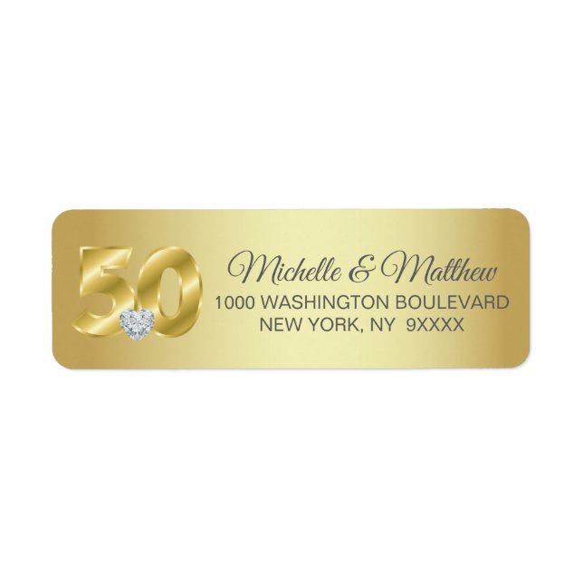 Personalisiertes 50. Geburtstag der Goldenen Hochz (Vorne)