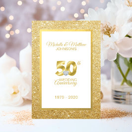 Personalisiertes 50. Geburtstag der Goldenen Hochz Einladung