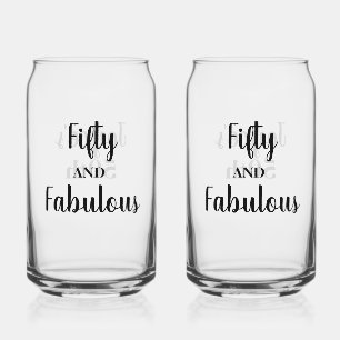 Personalisiertes 50. Soda-Glas Dosenglas