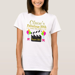 PERSONALISIERTES 50. SUPER STAR BIRTHDAT-T-SHIRT T-Shirt