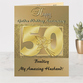 Personalisiertes 50. Wedding Anniversary Card Ehem Karte