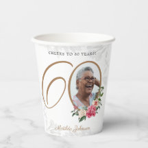 Personalisiertes 60. Geburtstag Weißes Gold Foto