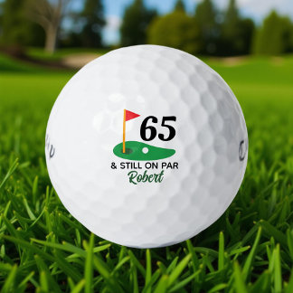 Personalisiertes 65. Geburtstagsgeschenk für Golfe Golfball