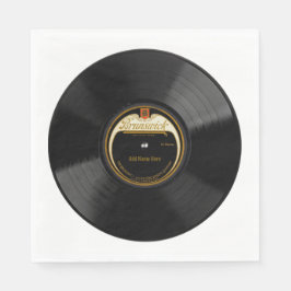 Personalisiertes 78 Vinyl Record Design Paper Napk Serviette