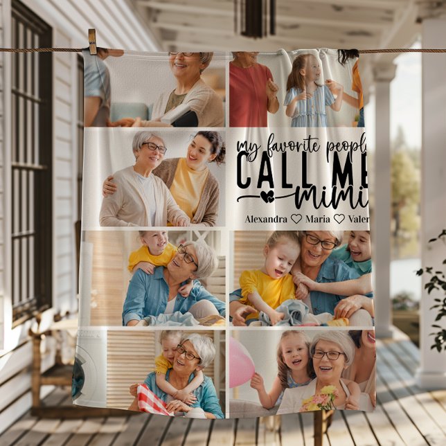 Personalisiertes 7-Foto-Mimi-Geschenk Fleecedecke (Von Creator hochgeladen)