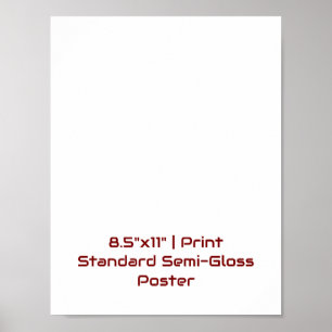 Personalisiertes 8,5"x11" Standard-Halbglanz Poster
