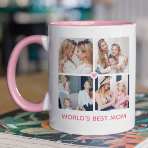 Personalisiertes 8-Foto- "Best Mama der Welt" Tasse