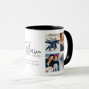 Personalisiertes 8-Foto 'Beste Mutter ever' Tasse