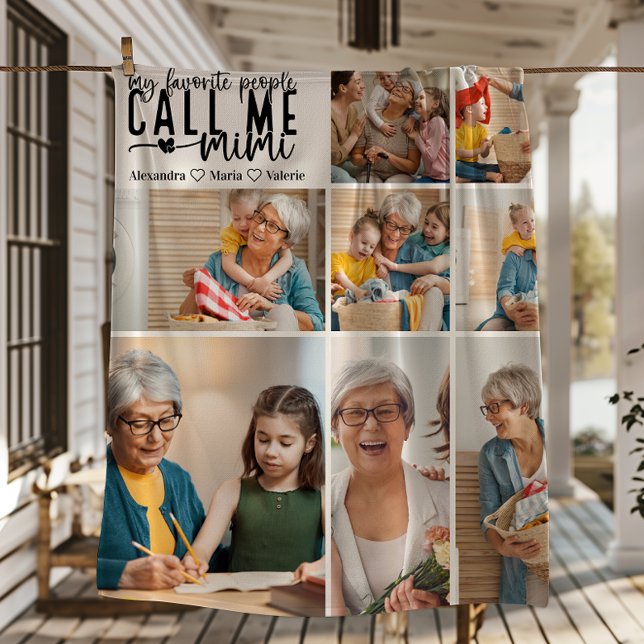 Personalisiertes 8-Foto-Mimi-Geschenk Fleecedecke (Von Creator hochgeladen)