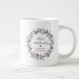 Personalisiertes 95. Geburtstagsgeschenk Lila Lila Jumbo-Tasse