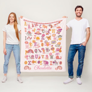 Personalisiertes ABC-Tier Fleecedecke