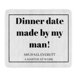 Personalisiertes Abendessen von meinem Mann Schneidebrett