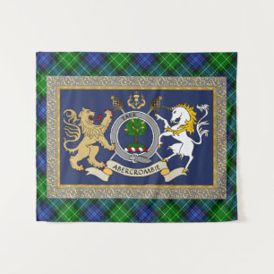 Personalisiertes Abercrombie-Clan-Abzeichen und -T Wandteppich