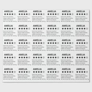 Personalisiertes Abschiedsgeschenk - Funny 4-Stern Geschenkpapier