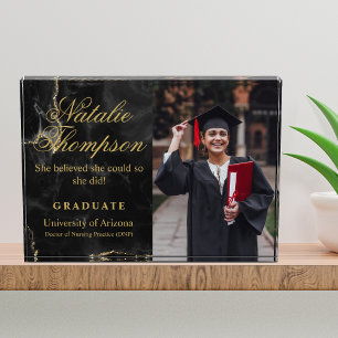 Personalisiertes Abschluss-Geschenk für Tochter Ni Fotoblock
