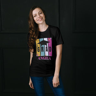 Personalisiertes Abschluss-Retro-Girl-Shirt 2026 T-Shirt