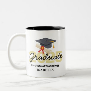 Personalisiertes Abschlussgeschenk - Abschlussjahr Zweifarbige Tasse