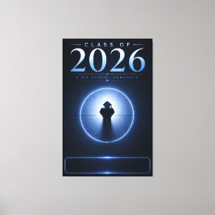 Personalisiertes Abschlussgeschenk Klasse 2026 Leinwanddruck